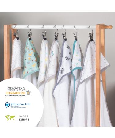 Kolibri Baby Hooded Towel | 75x75 cm | 100% Cotton | Oeko Tex 100 | Best Gift for Newborns | Unisex Rainbow & Balloon Design - Buy Online on SooperMarket.com
