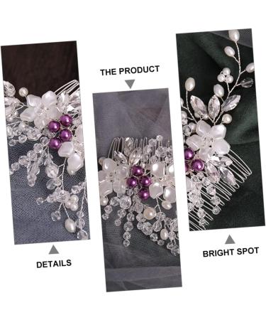 WOFASHPURET 1pc braided flower comb hair accessories hair barrettes for women Headpieces for Brides Hair Side Combs flower hair clips for women white wire modeling banquet hair comb - Buy Online on SooperMarket.com