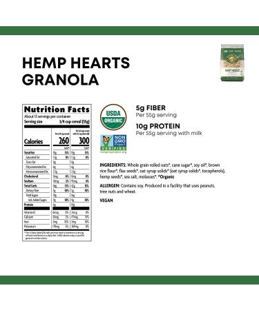 Nature's Path Organic Hemp Hearts Granola - 1.65 lbs (Pack of 6) | Non-GMO, Whole Grains, 10g Plant Protein, Omega-3 Flax Seeds - Buy Online on SooperMarket.com