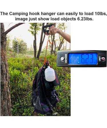 Outdoor Camping Lantern Hook Hanger Set - Non-Slip Tent Light Hangers for Camping & Hiking - 2 Pack Black - Buy Online on SooperMarket.com