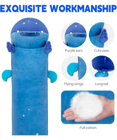 Mewaii 110cm Soft Plush Kitten Pillow | Cute Black Star Cat Stuffed Toy | Ideal Cuddly Gift for All Ages - Buy Online on SooperMarket.com
