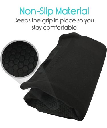 Walking aid arm pad 1 Pair Walking Arm Crutch Handle Pads Walker Grips Soft Padded Hand Covers Non slip Comfortable Cushion Padding Wicking Comfort Washable Black - Buy Online on SooperMarket.com