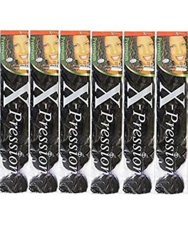 X-pression Premium Original Ultra Braid. - Color 6 (Pack of 6) 6 82 inch