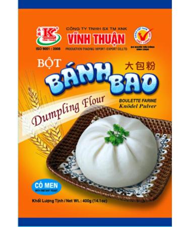 Vinh Thuan VT Asian Dumpling Flour Bot Banh Bao 2 Pack of 400g Traditional Vietnamese Chinese Rice Dumpling Bun For Meat Vegan Halal Recipes - Buy Online on SooperMarket.com