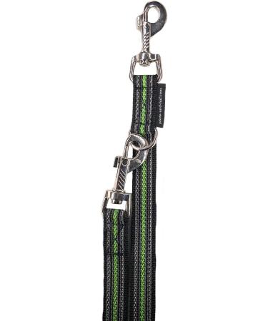 Premium Adjustable Dog Leash - 2m Black-Neon Green for Medium & Large Dogs | Durable Linen | International Shipping - Buy Online on SooperMarket.com