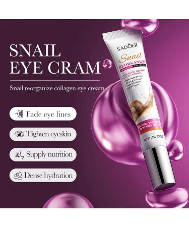 Snail Repair Eye Cream - Anti-Aging Hydrating Dark Circle Reducer with Snail Mucin & Collagen - Buy Online on SooperMarket.com