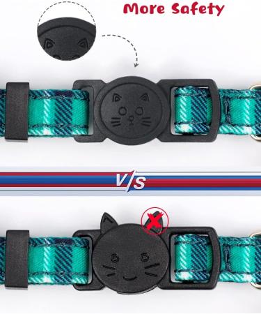 Tagme Turquoise Cat Collar with Personalized Name & Phone Number - Safe Kitten Neck Band with Bell | 1 Pack - Buy Online on SooperMarket.com