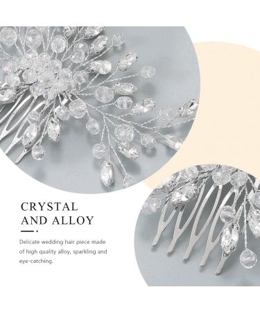 Crystal Bride Wedding Hair Comb - Silver Rhinestone Bridal Hair Piece for Women & Girls - Buy Online on SooperMarket.com