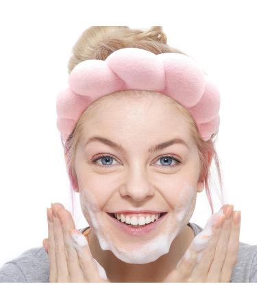 Zkptops Spa Headband for Women - Padded Soft Hairband for Makeup, Skincare & Washing Face - Non Slip Hair Accessory - Pink - Buy Online on SooperMarket.com