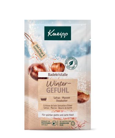 Bath crystals winter feeling saffron chestnut and shea butter for smooth and soft skin