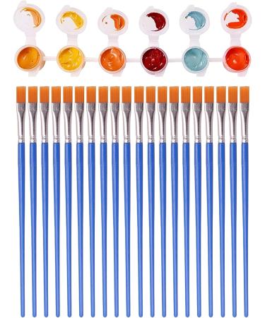 20 Strips 120 Pots Empty Paint Strips with Lids & 20 Paint Brushes - Arts Crafts Supplies for Kids & Schools (3ml/0.1oz) - Buy Online on SooperMarket.com