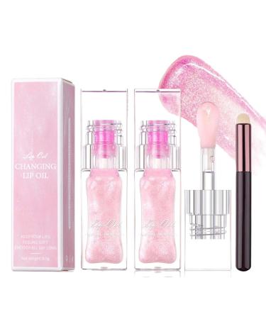 Conversionh Lip Oil Conversionh Magic Changing Lip Oil Boss up Color Changing Lip Oil Drip Dynasty Magic Color Changing Lip Oil Cotton Candy Flavor Warm Change Moisturizing (2pcs)