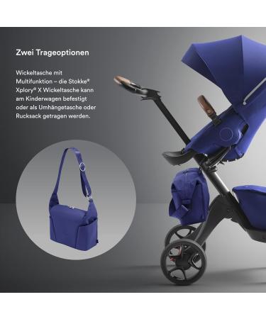 Buy Stokke Xplory X Wrap Pocket - Versatile Shoulder Bag & Backpack with Diaper Pad - UPF 50+ Water-Repellent Easy to Clean - Royal Blue - Buy Online on SooperMarket.com