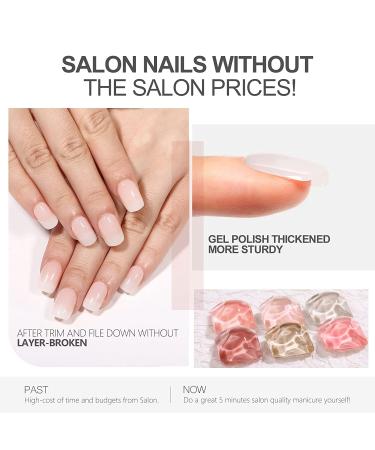 AILLSA Press On Nails Short - Glue On Fake Nails 37-Piece Set - Jade White - Buy Online on SooperMarket.com