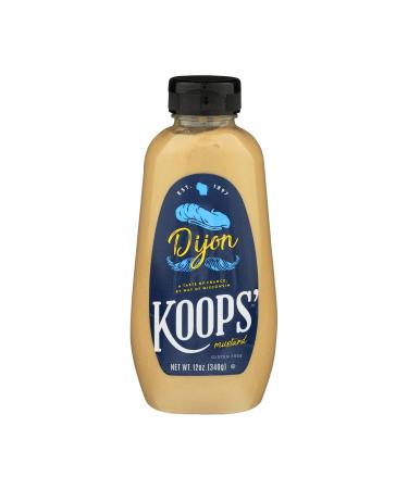 KOOPS Dijon Mustard W/White Wine, 12 OZ