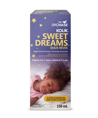 Dr. Chase Pediatrics Kolik Sweet Dreams Gripe Water Nighttime Formula All Natural Gas Drops for Babies - Herbal Formula to Ease Digestive Discomfort & Fussiness Alcohol Free 150ml