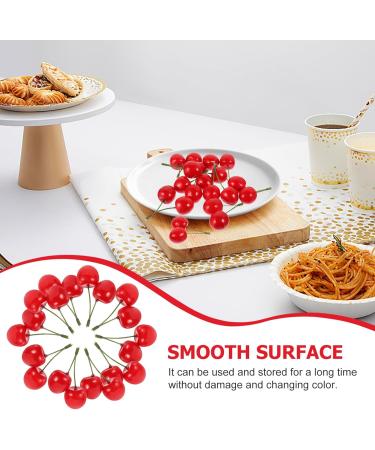 Cabilock 30 Pcs Artificial Cherry Farmhouse Vegetable Decoration Home Decorative Model Cherry Decoration Fruits Cherry Decor for Home Plastic Fruit Decor Kitchen Cabinet Toy Set Child - Buy Online on SooperMarket.com