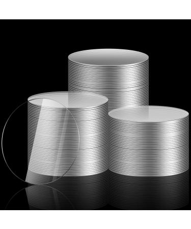 50 Pieces Clear Circle Acrylic 0.08 Inch Thick Round Acrylic Blanks Acrylic Discs Round Acrylic Panel for Picture Frame Painting DIY Crafts (4 x 0.08 Inch) 4 Inch