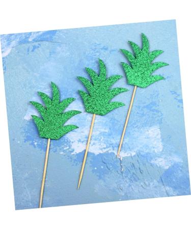Warmhm 15pcs Fruit Cake Chic Decor Cake Picks Wedding Decor Glittery Leaf Topper Fruit Decor Leaf Cake Topper Reusable Decor Capacillos Para Cupcake Summer Party Pineapple Insert Card - Buy Online on SooperMarket.com