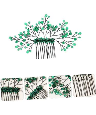 Mikinona Green Branches and Leaves Hair Comb Leaf Comb Hairpin Wedding Comb Hairpin Wedding Crystal Hair Decor Wedding Headdress Crystal Leaf Headdress Crystal Comb Hairpin Leaf Hair Comb - Buy Online on SooperMarket.com