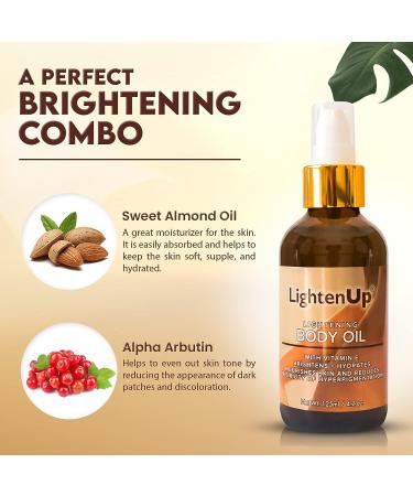 OMIC LightenUp Brightening Body Oil - 4.2 fl oz - Dark Spot Remover for Men and Women - Vitamin E, Shea Butter, Almond Oil - Hyperpigmentation Serum - Buy Online on SooperMarket.com