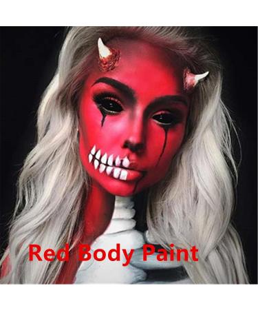 Go Ho Makeup Liquid Body Paint (2.1 oz) - Red Water Based Face & Body Paint for Special FX, Cosplay & Halloween - Buy Online on SooperMarket.com