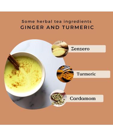 Ginger Turmeric Tea Organic 100g (50 Cups) | Intense Flavour 98% Ginger 1% Turmeric and Cardamom REPLANTEA - Buy Online on SooperMarket.com