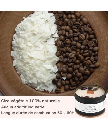 DNAMOFV Injune Coffee Fragrance Candle - Organic Soy 50-Hour Burn Perfect Father's Day Gift for Men & Women - Includes Obsidian & Coffee Beans 200g - Buy Online on SooperMarket.com