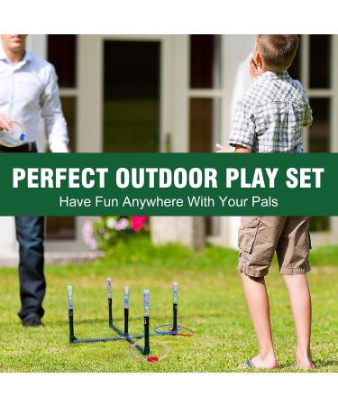 OUTTOY Glow in The Dark LED Ring Toss Game Set for Outdoor Yard, Lawn, Camping, and Beach Fun Ideal for Adults and Families - Buy Online on SooperMarket.com