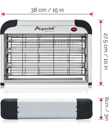 Aspectek 20W Electronic Indoor Bug Zapper with Free Replacement Bulbs - Indoor Mosquito and Fly Killer - Buy Online on SooperMarket.com