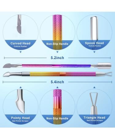 Quick Gel Nail Polish Remover Set | Shape N Buff & Cuticle Pusher | Effortless 2-5 Min Removal | Colorful Nail Care Essentials - Buy Online on SooperMarket.com