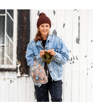 Hanfetch Yarn Crossbody Waist Bag- Small Yarn Storage Organizer (Flower-Grey) - Buy Online on SooperMarket.com