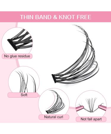280 Pcs Cluster and Wispy Individual Lashes | DIY At Home | 12mm 30D-D-0.07-Large | C D Curl Bottom Lashes - Buy Online on SooperMarket.com