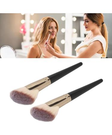 Contour Brush Pack of 2 Facial Shadow Brushes Soft Fiber Show Brush Makeup Powder Brush with Wooden Handle for Salon Travel - Buy Online on SooperMarket.com