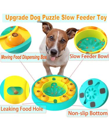 Etechydra Dog Puzzle Slow Feeder Toy for Mental Enrichment & IQ Training - Interactive Treat Dispenser Toy for Dogs & Cats (Yellow-Blue) - Buy Online on SooperMarket.com