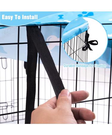 KOOLTAIL 24 Dog Playpen Cover - Indoor/Outdoor Sun/Rain Proof Kennel Shade | Blue | 8 Panels - Buy Online on SooperMarket.com