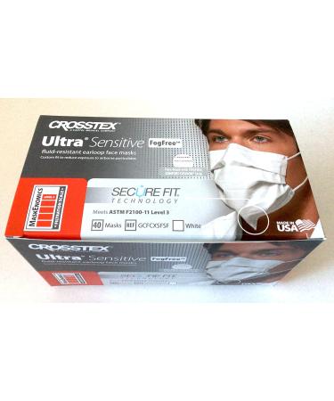 Crosstex Ultra No Fog Earloop Facemasks 40/Box - Anti-Fog Protection for Clear Visibility - Buy Online on SooperMarket.com