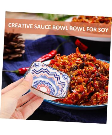 Zerodeko 4pcs Sauce Dish Pasta Plates Dip Bowls Saucer Plates Container for Food Ceramic Dipping Dish Snack Dish Salad Containers Wasabi Sauce Bowls Ceramics Vintage Seasoning - Buy Online on SooperMarket.com