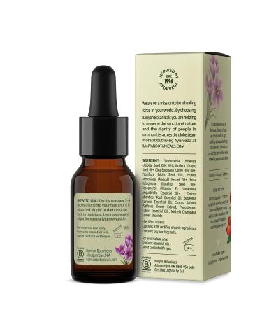 Banyan Botanicals Ayurvedic Face Oil - Luxurious Non-GMO Skincare with Rosehip & Jojoba Oil - 0.5 oz - Glow Naturally Cruelty-Free & Paraben-Free - Buy Online on SooperMarket.com