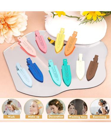 KesaPlan 10PCS No Bend Hair Clips - Acrylic Colorful Creaseless Flat Styling Duckbill Clips - Bang Seamless Barrette for Women and Girls - Makeup Hairstyle Accessories - Buy Online on SooperMarket.com