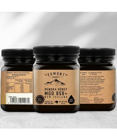 Egmont Honey Manuka Honey 850+ MGO Original from New Zealand | 100% Pure & Certified (250 gr) - Buy Online on SooperMarket.com
