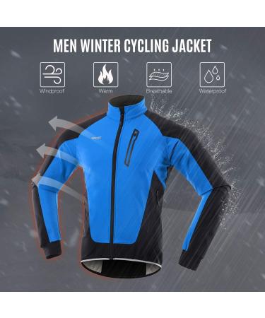 Lixada Men's Waterproof Windproof Bicycle Jacket | Thermofleece MTB Racing Coat for Autumn & Winter Cycling - Buy Online on SooperMarket.com