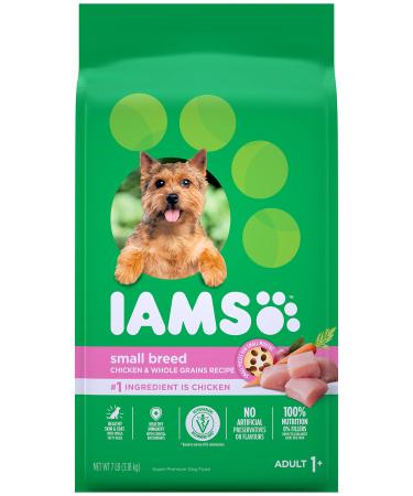 IAMS Small Breed Adult Dry Dog Food - Chicken and Whole Grains Recipe 3.18kg (7LB) Bag 3.18 kg (Pack of 1) Dog Food