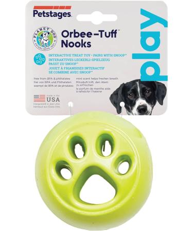 Outward Hound Planet Dog Orbee-Tuff Nooks - Paw Print Dog Treat Toy - Green (Compatible with Snoop) - International Shipping Available - Buy Online on SooperMarket.com