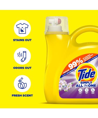 Tide Simply Clean & Fresh Liquid Laundry Detergent - Berry Blossom Scent 89 Loads 117 fl oz | International Shipping Available - Buy Online on SooperMarket.com