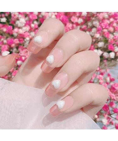 SANWOOD Nail Gems - 50 Pieces 3D Love Heart Ceramic Nail Art Decor | DIY Manicure Sequins for Women - Buy Online on SooperMarket.com