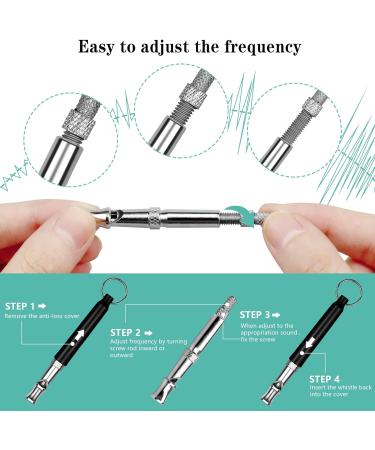 2 Pack Dog Whistle Dog Whistles for Recall Ultrasonic Stop Barking Silent Adjustable Dog Training Whistle with Lanyard White and Black - Buy Online on SooperMarket.com