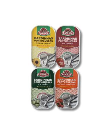Portuguese Tinned Sardines Set - 4 Cans - Ramirez - Portugal