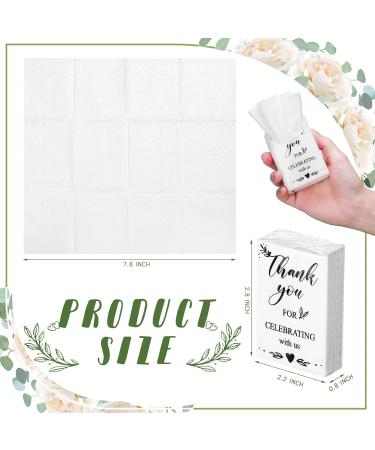100 Pack Wedding Facial Tissues - Thank You Celebration Pocket Tissue Packs for Weddings and Parties (Appreciate Style) - Buy Online on SooperMarket.com