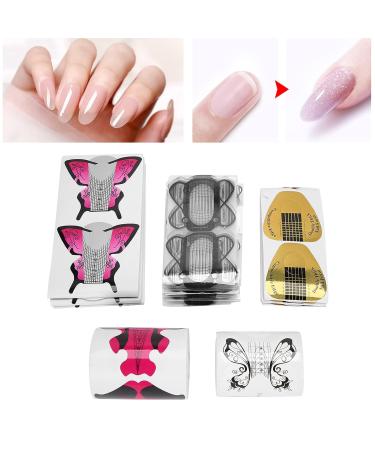 500pcs Self-Adhesive Nail Forms for French Tips - PVC Nail Extension Stickers | Manicure Tools for Perfect Nails - Buy Online on SooperMarket.com